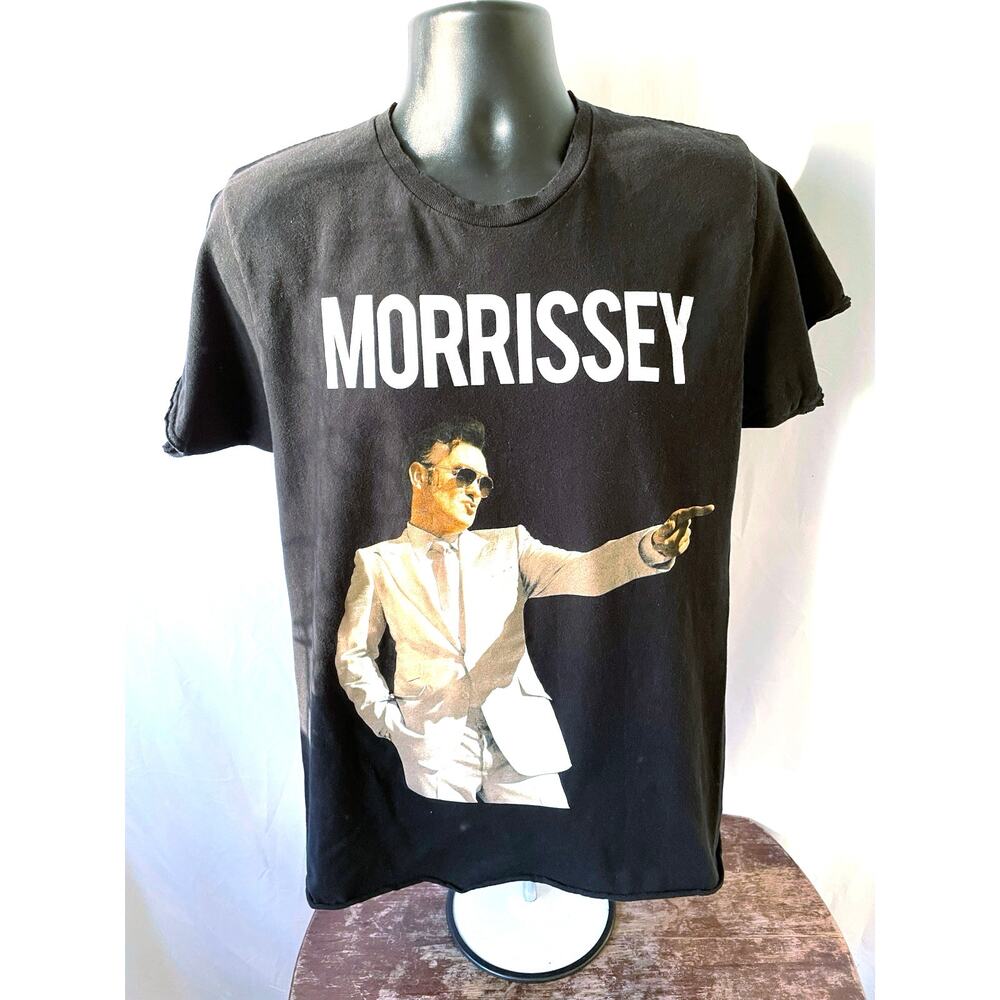 Morrissey Graphic Band T-Shirt Black Size M Rock Tee